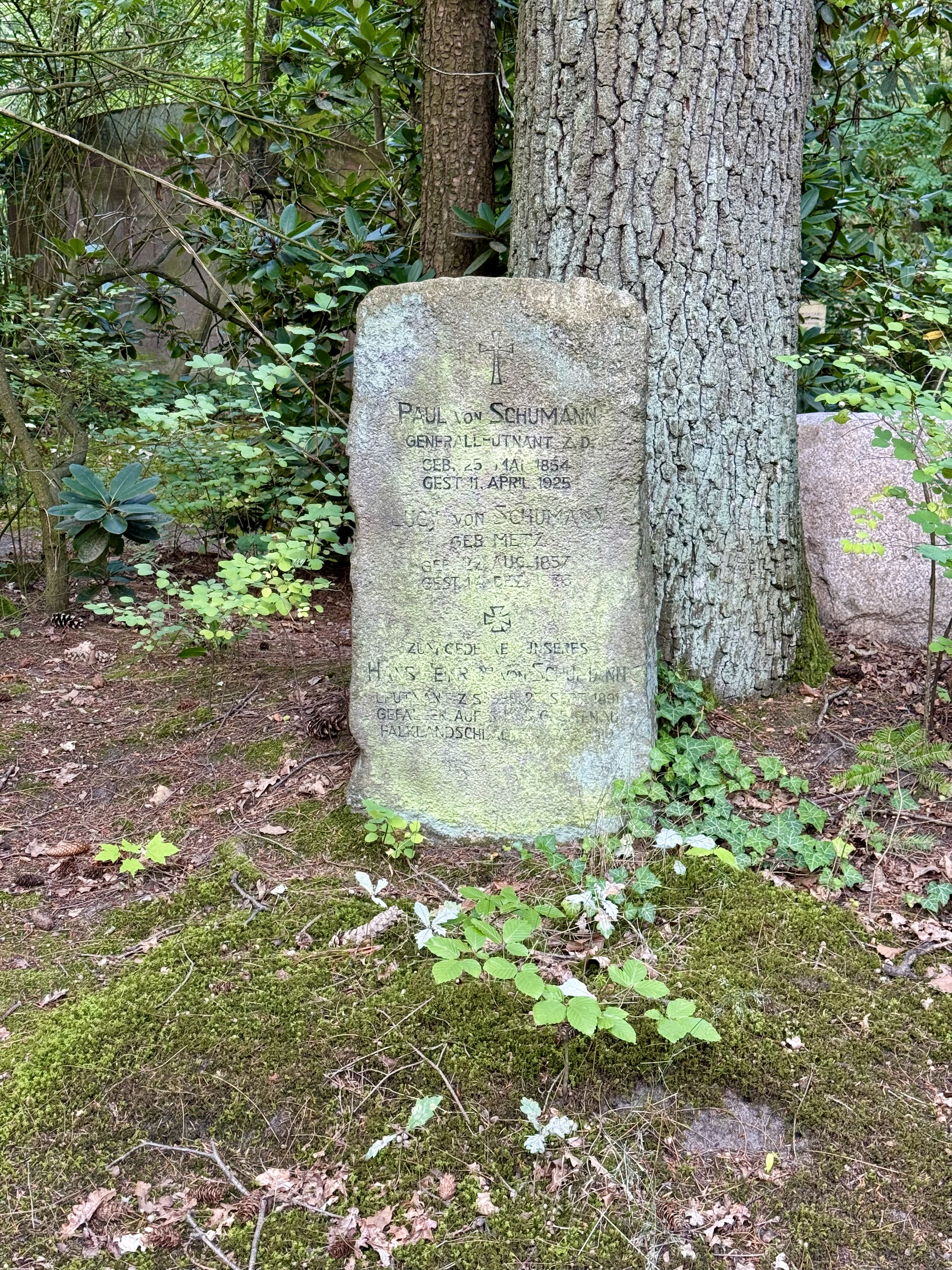 Gedenkstein Hans-Heinrich von Schumann, Parkfriedhof Lichterfelde