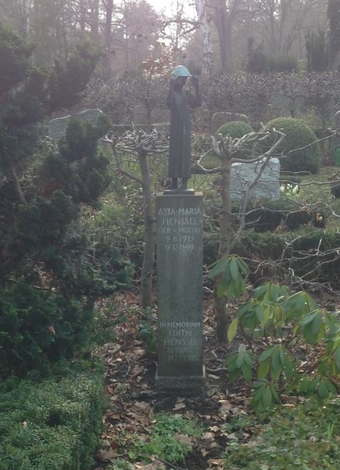Grabstein Maria Henßel, geb. Gräfin von Moltke, Alter Friedhof Wannsee, Friedenstraße, Berlin, Deutschland