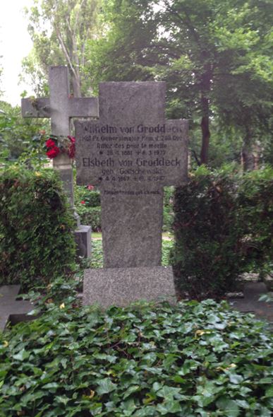 Grabstein Wilhelm von Groddeck, Friedhof Bornstedt, Brandenburg