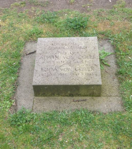 Restitutionsgrabstein Alwin von Coler, Invalidenfriedhof Berlin