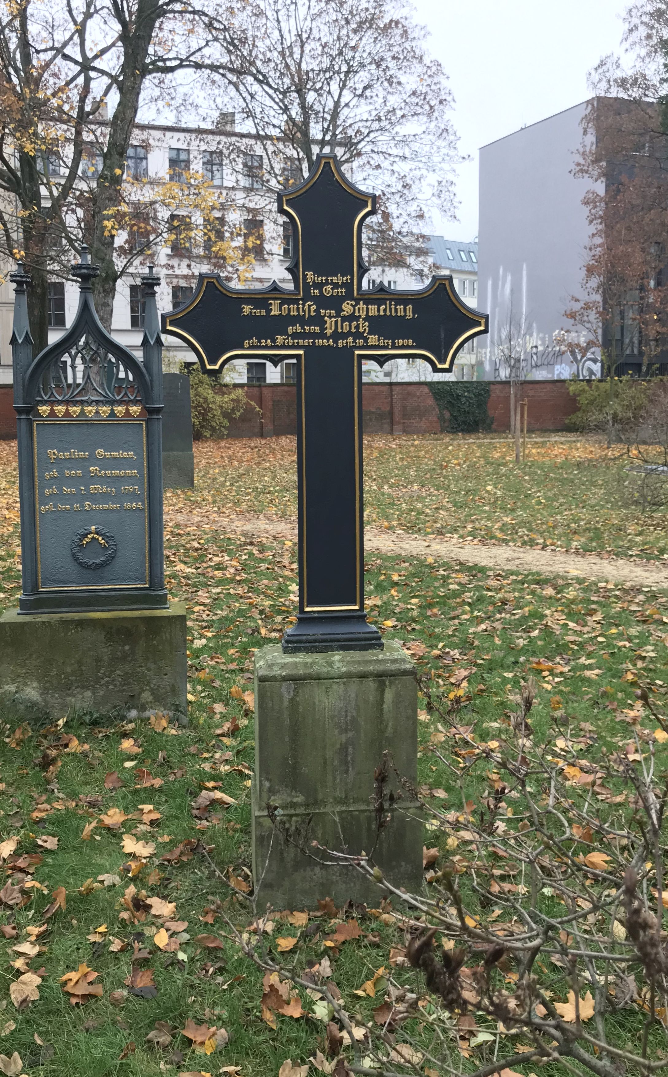 Grabstein Louise von Schmeling, geb. von Ploetz, Alter Garnisonfriedhof Berlin