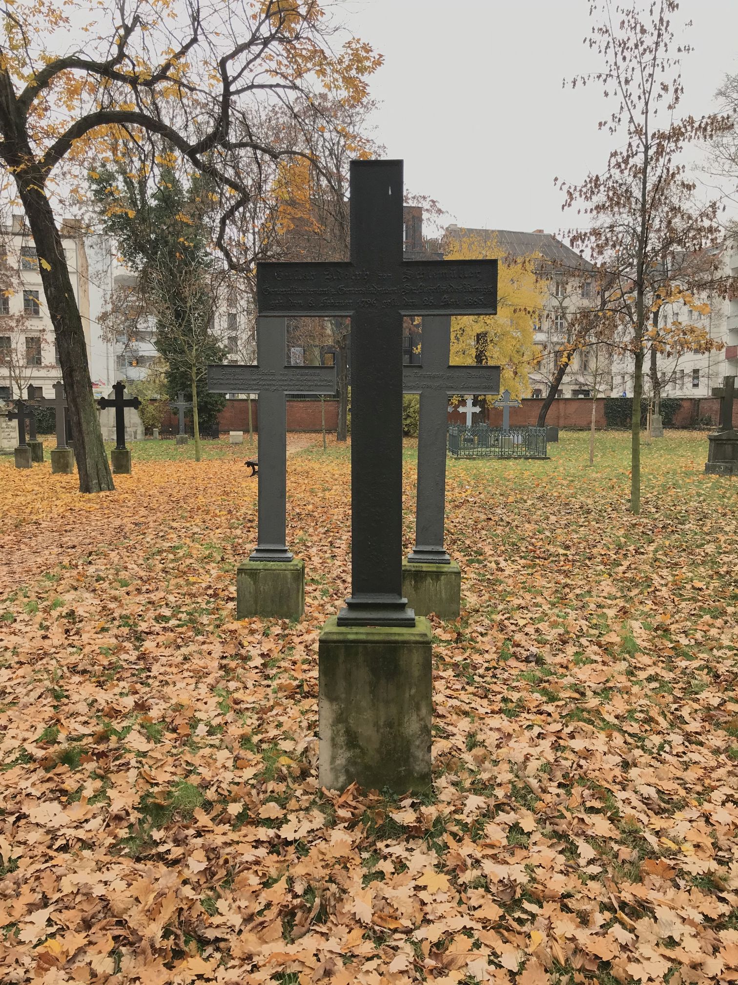 Grabstein Gustav Adolf von Schlemüller, Alter Garnisonfriedhof Berlin