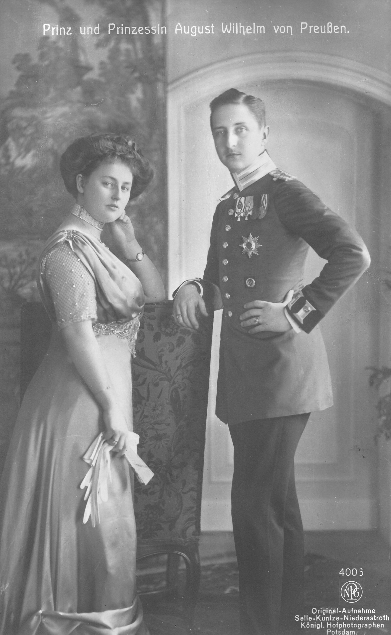 August Wilhelm Prinz von Preußen und Alexandra Viktoria Prinzessin von Preußen, geb. Prinzessin von Schleswig-Holstein-Sonderburg-Glücksburg