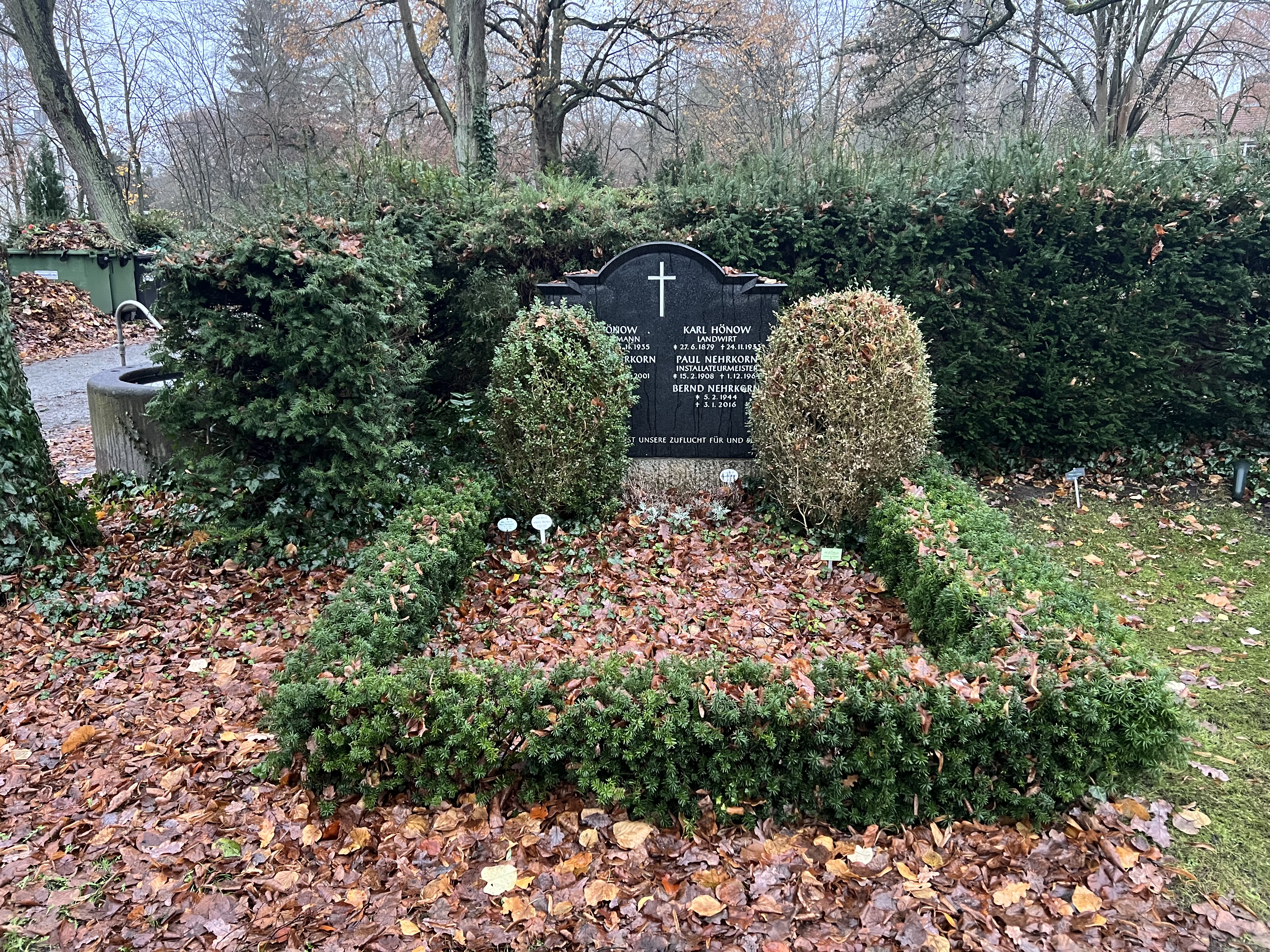 Grabstein Ida Hönow, geb. Parnemann, Friedhof Wannsee, Berlin